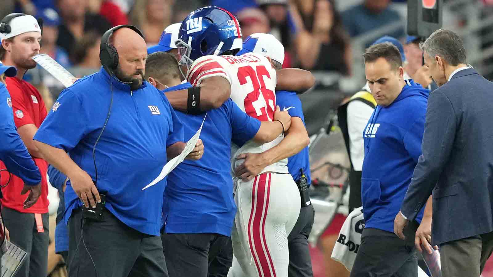 Saquon Barkley to miss three weeks with ankle sprain, per report