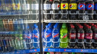 Pepsi products at a convenience store in Crockett, California, June 16, 2023.