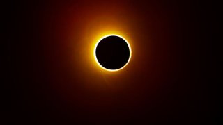 An annular solar eclipse seen from Chiayi in southern Taiwan on June 21th, 2020.