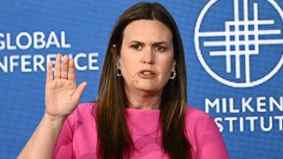 FILE - Sarah Huckabee Sanders