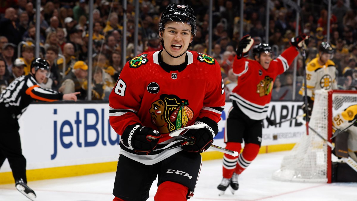 Blackhawks Connor Bedard feels big relief after scoring first NHL goal Blackhawks Connor Bedard feels big relief after scoring first NHL goal