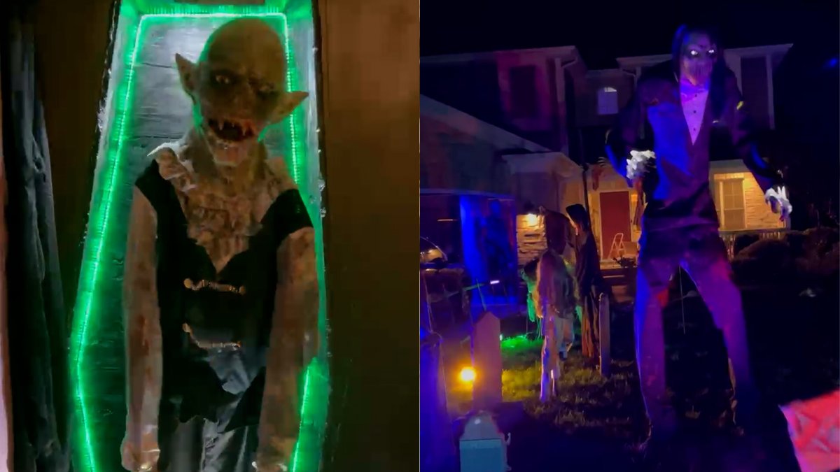 Deerfield teen crafts massive Halloween display and haunted house