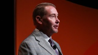 Jeffrey Gundlach speaking at the 2019 SOHN Conference in New York on May 5, 2019.