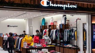 American sportswear fashion brand Champion store seen in Hong Kong.