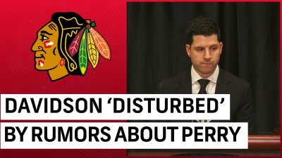 WATCH: Blackhawks GM Kyle Davidson shares update on Corey Perry situation