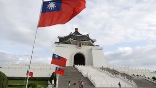 People visit Chiang Kai-shek Memorial Hall in Taipei, Taiwan, Monday, Oct. 30, 2023.