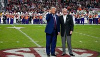 Trump puts on show of force in Nikki Haley's backyard at Clemson-South Carolina football game