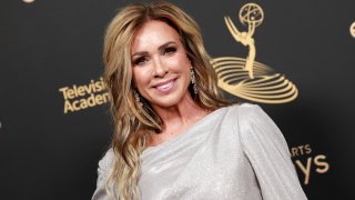 US cheerleading coach Monica Aldama attends the first day of the 74th Primetime Creative Arts Emmy Awards at the Microsoft Theater in Los Angeles, on September 3, 2022. (Photo by Michael Tran / AFP) (Photo by MICHAEL TRAN/AFP via Getty Images)