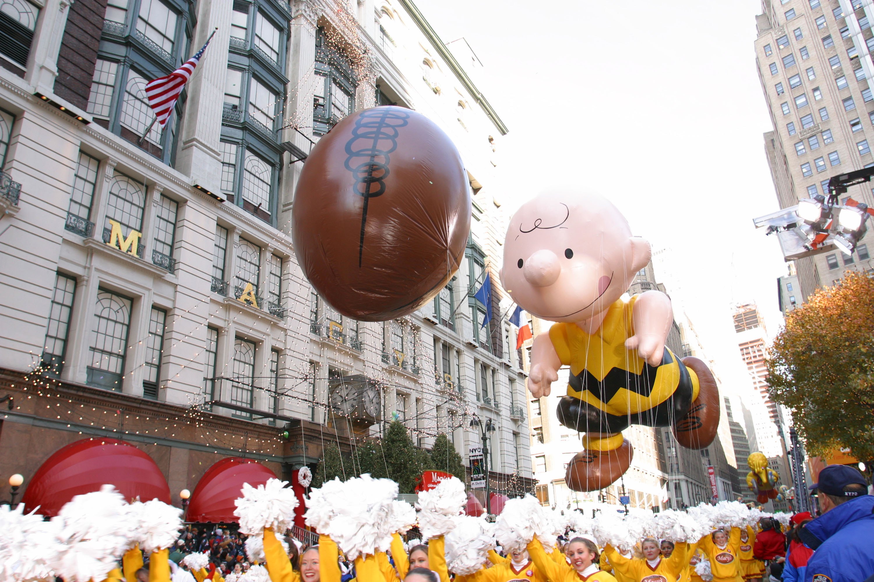 Pictured: Charlie Brown balloon at the 2002 Macy’s Thanksgiving Day Parade on November 28, 2002 — NBC Photo: Eric Liebowitz/NBCU Photo Bank