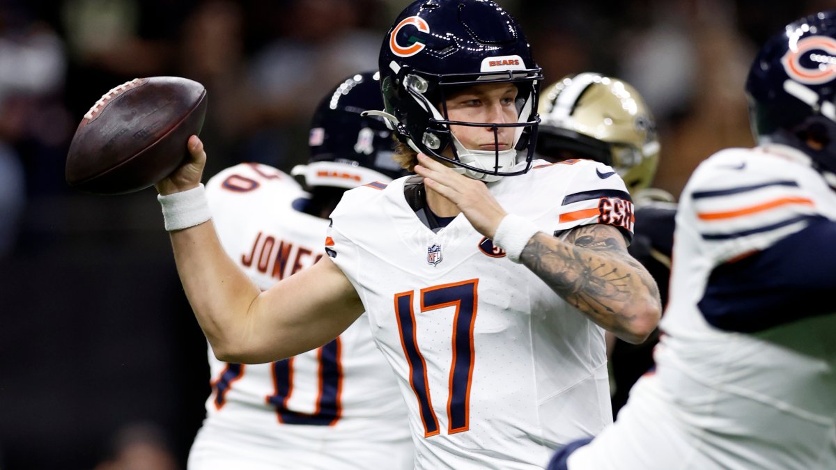 The Chicago Bears will be without their normal backup quarterback for Sunday’s game against the Cleveland Browns.