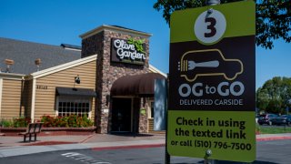 An Olive Garden restaurant in Fremont, California, on Sept. 14, 2023.