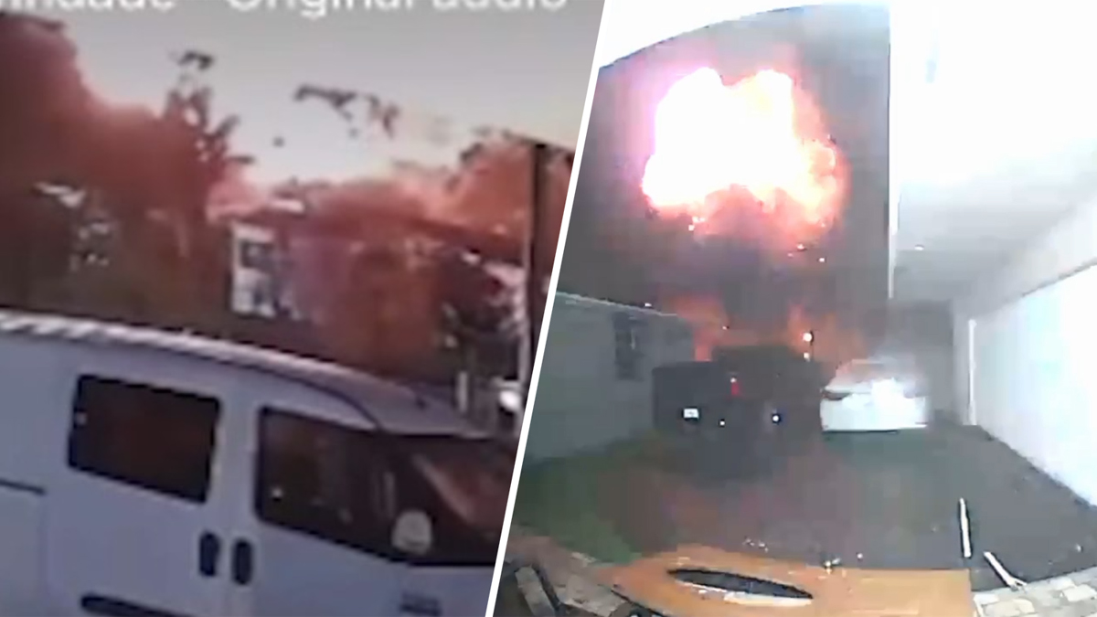 视频显示佛罗里达社区一所房屋爆炸瞬间，火球升入空中