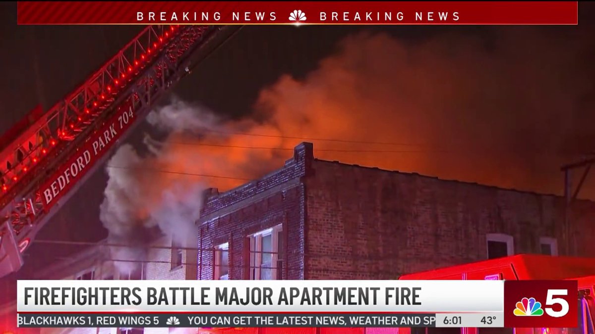 Firefighters battle flames for hours at apartment building in Cicero ...