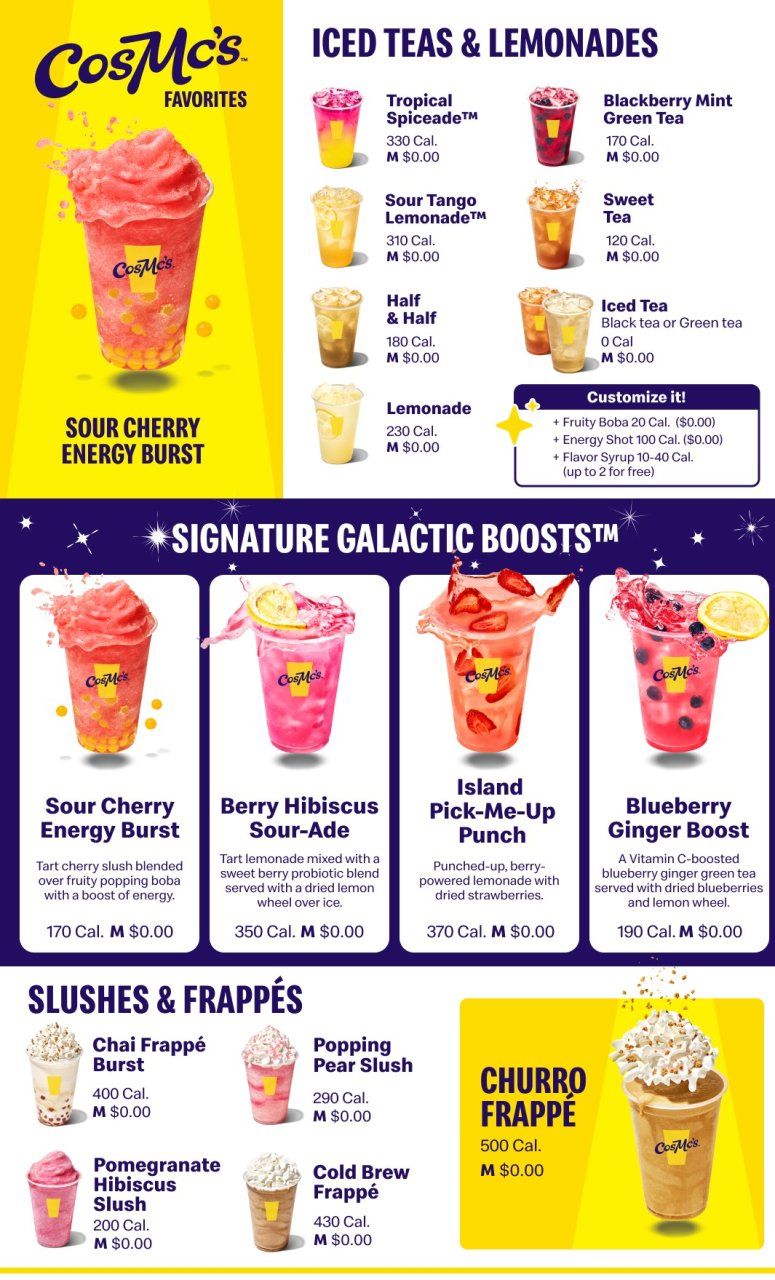 Cosmc S Menu CosMc’s menu partially unveiled as McDonald’s spinoff nears opening ...