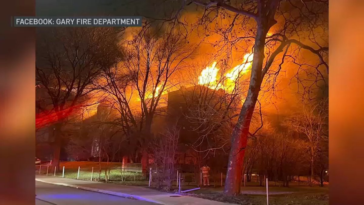 Large fire at former Gary high school under investigation