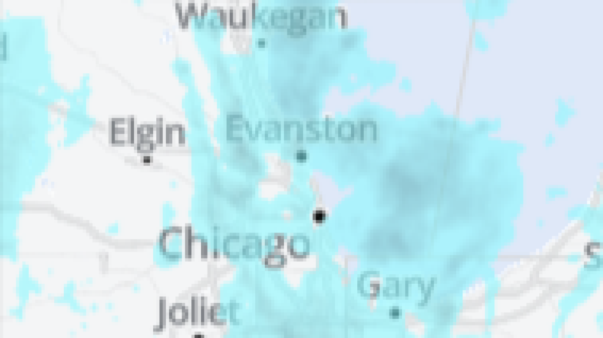 实时雷达：追踪芝加哥地区的新年前夕雪花