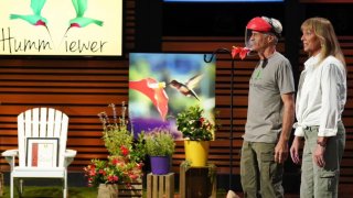 John and Joan Creed, co-founders of HummViewer, on ABC’s “Shark Tank.”