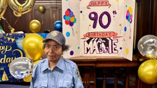 Maggie Poston celebrated her 90th birthday at a party on January 29 with her co-workers and family.