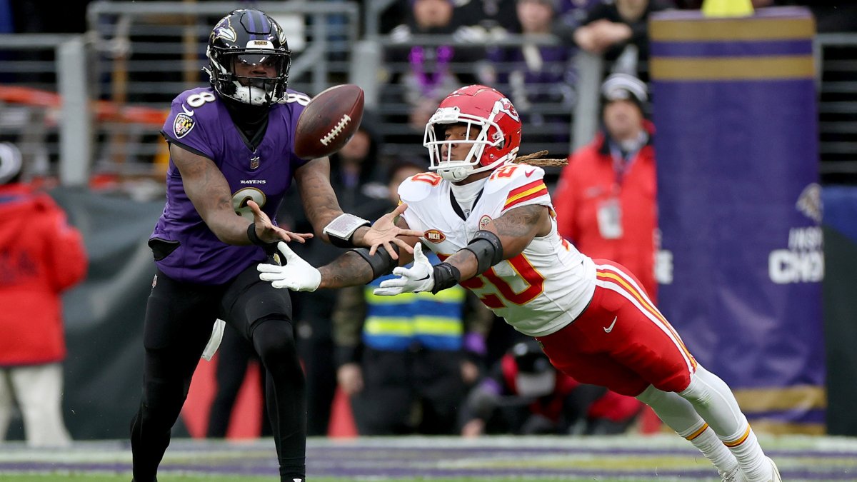 Social media goes wild after Lamar Jackson catches own pass – NBC Chicago