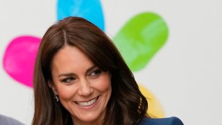 FILE - Britain's Kate, The Princess of Wales smiles as she leaves after a visit to Evelina London at St Thomas' hospital in London, Tuesday, Dec. 5, 2023. Kate, princess of Wales, has been discharged Monday, Jan. 29, 2024 from a London hospital and is making "good progress" after abdominal surgery.