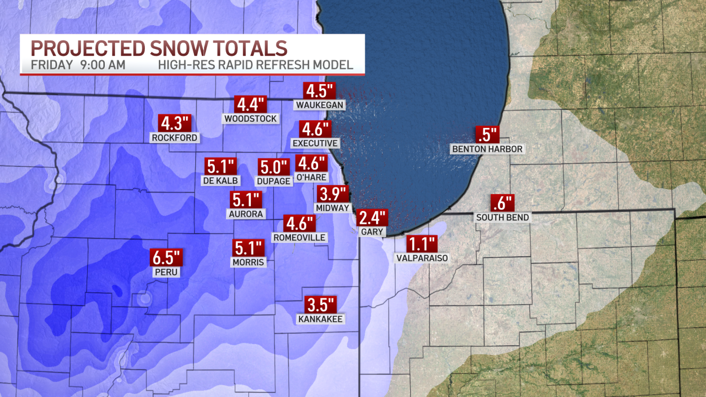 Chicago area Snowfall Projections Evolve As Winter Storm Nears NBC chicago-area-snowfall-projections-evolve-as-winter-storm-nears-nbc