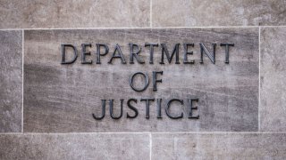 Department of Justice sign.