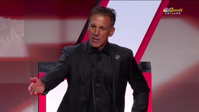WATCH: Chris Chelios' full speech before his jersey was raised to the rafters