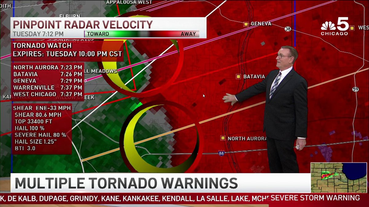 Possibility of dangerous tornado near Batavia, Illinois NBC Chicago