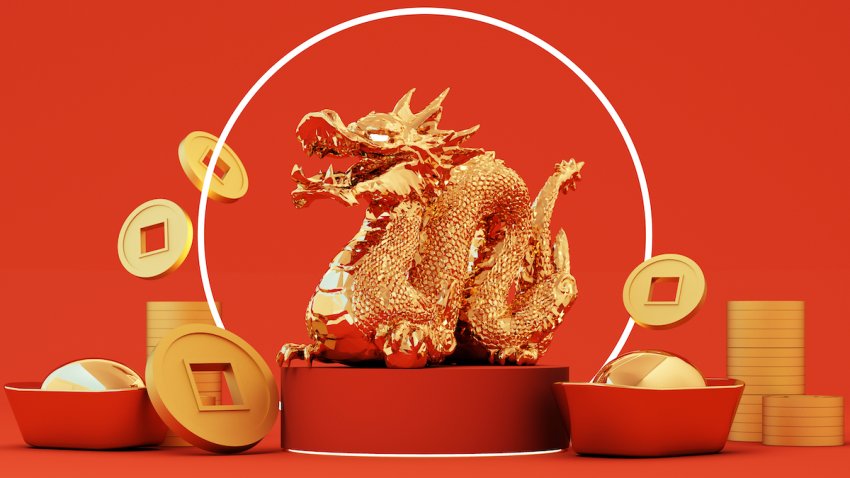 Happy New Year 2024, Chinese Year of the Dragon.