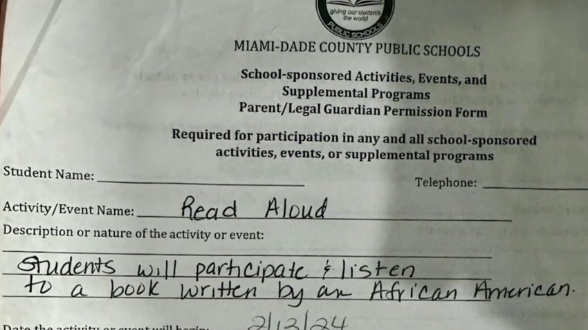 Parents were raising eyebrows after they were asked by a Miami-Dade school to consent to having their children participate in a book reading by an African American author.