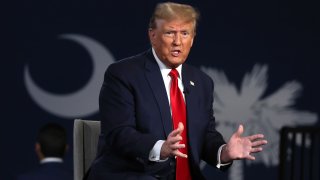 Republican presidential candidate and former U.S. President Donald Trump speaks during a Fox News town hall at the Greenville Convention Center in Greenville, South Carolina, on Feb. 20, 2024.