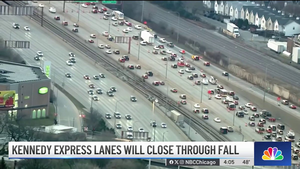 Next phase of Kennedy Expressway construction to begin Monday – NBC Chicago
