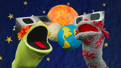 Learn about the total solar eclipse with puppets and claymation