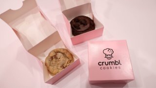 A view of Crumbl Cookies