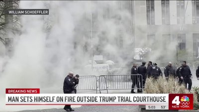 Man sets himself on fire outside Trump trial courthouse