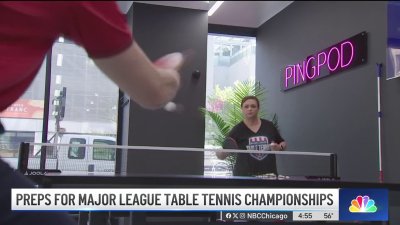Competitors prepare for Major League Table Tennis Championships