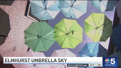 ‘This is beautiful': Umbrella Sky public art installation returns to suburban Elmhurst