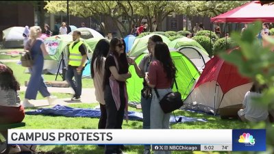 DePaul University students set up encampment as pro-Palestinian protests continue at campuses nationwide