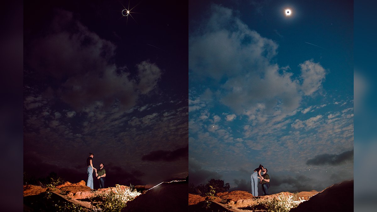 Man proposes to woman during 2024 solar eclipse in Texas – NBC Chicago - Vimarsana News