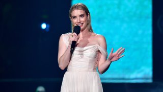 Emma Roberts speaks onstage during the 2024 CMT Music Awards at Moody Center