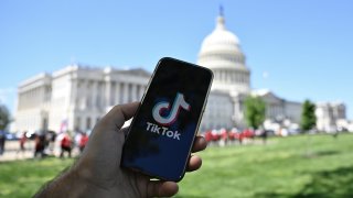 TikTok app opened on phone