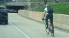 A person was spotted biking on I-90 in Chicago. Police have a message for them