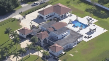 An aerial view of the Southwest Ranches mansion rented by Sean Kingston.