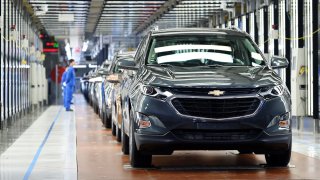 A Chevrolet Equinox SUV is seen on the production line at SAIC-GM Wuhan Manufacturing Plant in Wuhan, China.