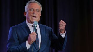 Independent presidential candidate Robert F. Kennedy Jr. addresses the Libertarian Party’s national convention in Washington, U.S., May 24, 2024. 