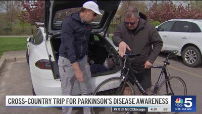 2 Chicago-area men cycling across the US to raise awareness for Parkinson's Disease