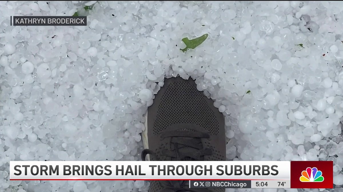 Hail recorded in large swaths of Chicago suburbs as severe weather ...