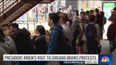 Traffic disrupted as protests held in Loop during President Biden's Chicago visit for fundraiser