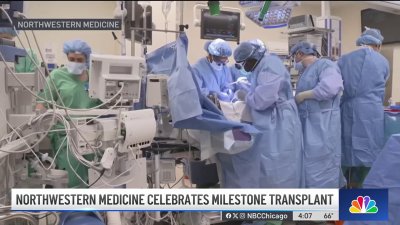 Northwestern Medicine celebrates milestone organ transplant