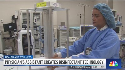 Man who created portable disinfecting machine during pandemic gives back to hospital